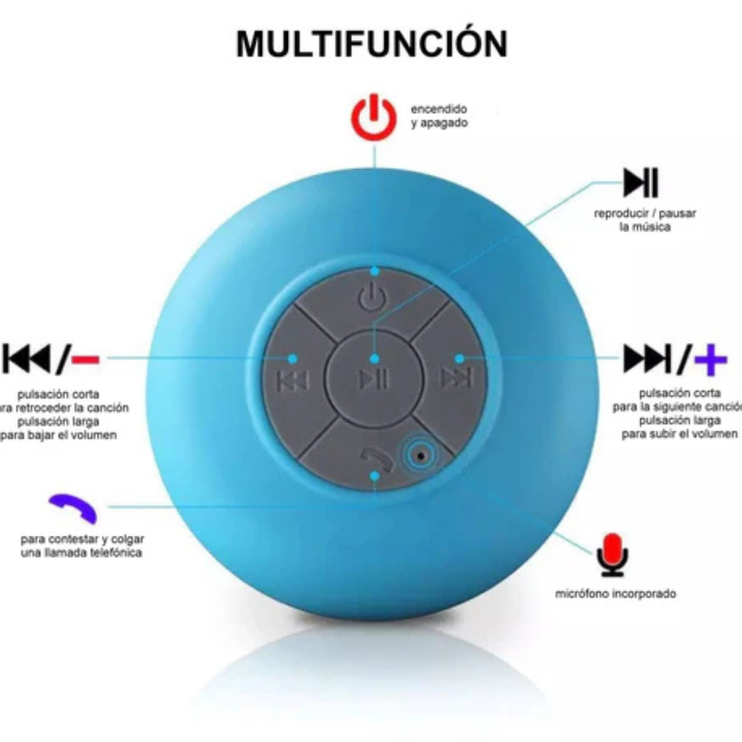 PARLANTE SPASH PROOF , SONIDO POTENTE Y RESISTENTE AL AGUA