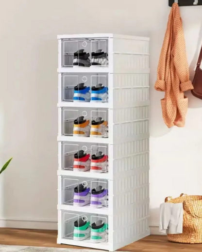 Zapatera Plegable De 6 Niveles Organizador De Almacenamiento