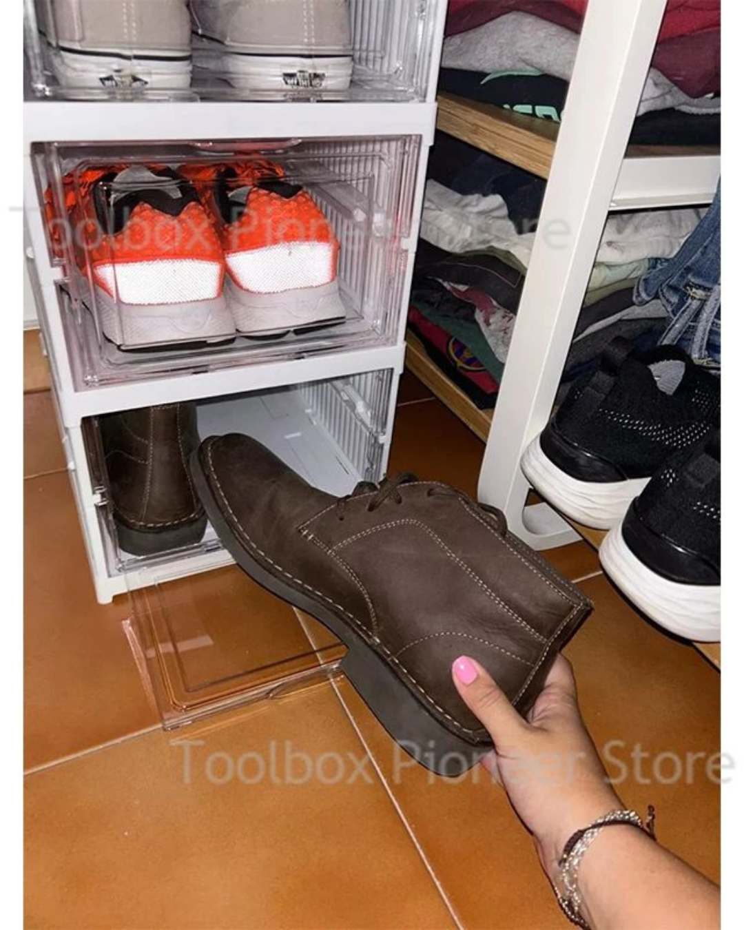 Zapatera Plegable De 6 Niveles Organizador De Almacenamiento