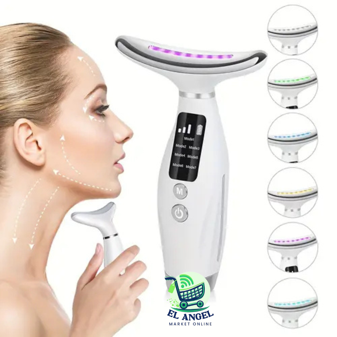 Masajeador facial y de cuello con 3 modos de masaje