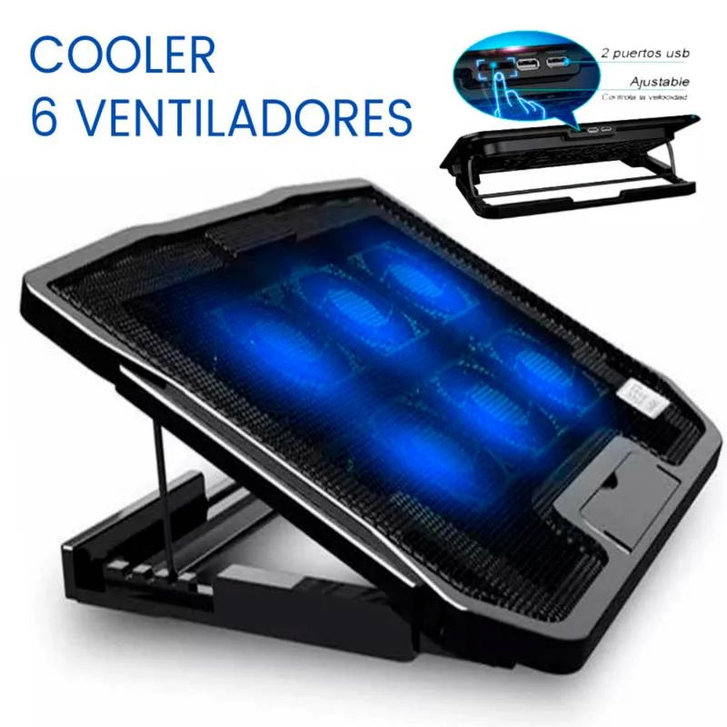 COOLER PARA LAPTOP 6 VENTILADORES