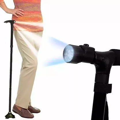 Bastón Para Caminar Plegable Con Luz LED